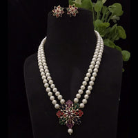 FS Collection Gold Plated Pearl Necklace Set