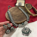 FS Collection Oxidised Plated Necklace Set