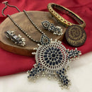 FS Collection Oxidised Plated Necklace Set