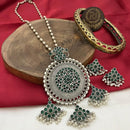 FS Collection Oxidised Plated Necklace Set