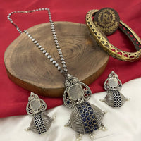 FS Collection Oxidised Plated Necklace Set