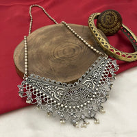 FS Collection Oxidised Plated Necklace Set