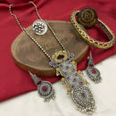 FS Collection Oxidised Plated Necklace Set