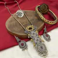 FS Collection Oxidised Plated Necklace Set