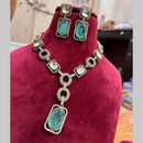 FS Collection Gold Plated Crystal Stone Necklace Set