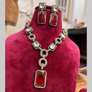 FS Collection Gold Plated Crystal Stone Necklace Set