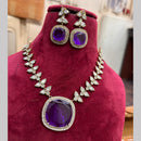 FS Collection Gold Plated Crystal Stone Necklace Set