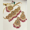 FS Collection Gold Plated Pota Stone Necklace Set