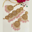 FS Collection Gold Plated Pota Stone Necklace Set