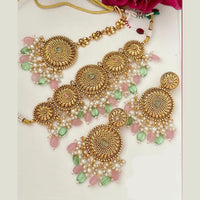 FS Collection Gold Plated Pota Stone Necklace Set