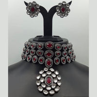FS Collection Kundan Stone Choker Necklace Set