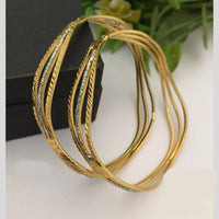 FS Collection Gold Plated Bangle Set