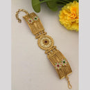 FS Collection Gold Plated Pota Stone Meenakari Bracelet