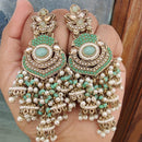 FS Collection Gold Plated Crystal Stone And Pearls Jhumki