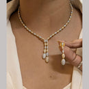 FS Collection 2 Tone Plated Austrian Stone Necklace Set