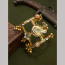 FS Collection Gold Plated Traditional Bracelet With Pota Stones