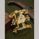 FS Collection Gold Tone Indian Pota Stone Bracelet