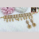 FS Collection Timeless Gold Plated Pota and Pearls Choker Necklace Set