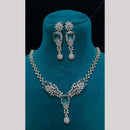 FS Collection Premium Silver Plated American Diamond Necklace Set