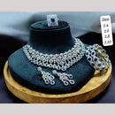FS Collection Designer Silver Plated American Diamonds Jewelry Combo