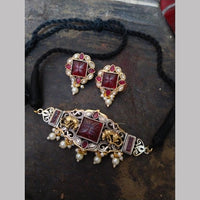 Fs Collection 2 Tone Pota Stone Choker Necklace Set