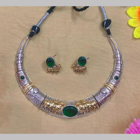 Fs Collection 2 Tone Pota Stone Choker Necklace Set