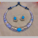 Fs Collection 2 Tone Pota Stone Choker Necklace Set