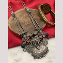 FS Collection Oxidised Plated Pota Modern Fusion Jewelry Long Necklace Set