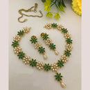FS Collection Radiant Bloom Crystal and Pearl Necklace Set