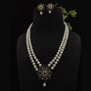 FS Collection Radiant Bloom Crystal and Pearl Necklace Set