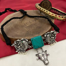 FS Collection Ethnic Oxidized Plated Choker Necklace