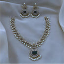 FS Collection Gold Plated Austrian Stone And Beads Elegant Necklace Set