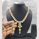 FS Collection Gold Plated Bridal-Inspired Kundan Necklace Set
