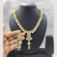 FS Collection Gold Plated Bridal-Inspired Kundan Necklace Set