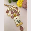 FS Collection Regal Gold Plated  with Elegant Mother of Pearl Touch Necklace Set