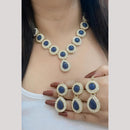 FS Collection Traditional Gold Plated Pota and Austrian Stones Necklace Set
