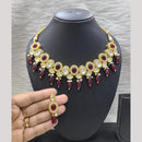 FS Collection Gold Plated Pota Stone And Beads Necklace Set