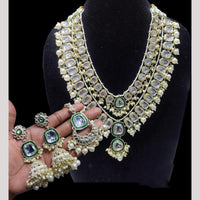 FS Collection Kundan Stone And Beads Necklace Set