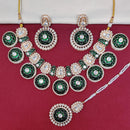 FS Collection Gold Finish Pota And Meenakari Necklace Set