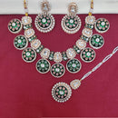 FS Collection Gold Finish Pota And Meenakari Necklace Set