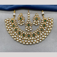 FS Collection Gold Plated Kundan Necklace Set