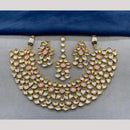 FS Collection Gold Plated Kundan Necklace Set