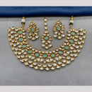 FS Collection Gold Plated Kundan Necklace Set