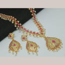 FS Collection Gold Plated Pota Stone And Beads Necklace Set
