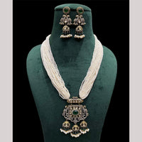FS Collection Gold Plated Pota Stone And Beads Necklace Set