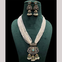 FS Collection Gold Plated Pota Stone And Beads Necklace Set
