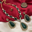 FS Collection Gold Plated Pota Stone Necklace Set