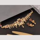 FS Collection Gold Plated Pota Stone And Beads Necklace Set