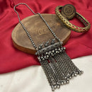 FS Collection Oxidized Plated Long Necklace