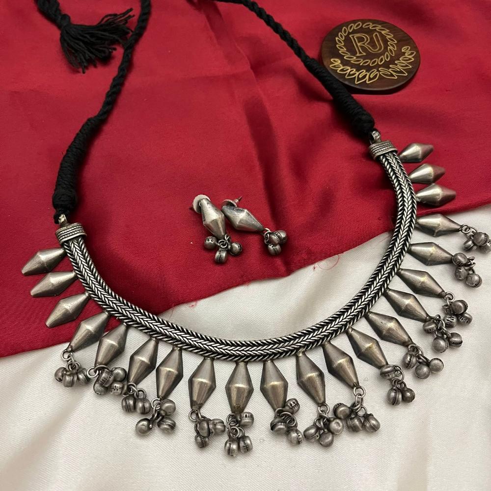 FS Collection Oxidized Plated Necklace Set